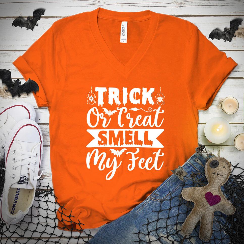 Trick Or Treat Smell My Feet V-Neck - Brooke & Belle