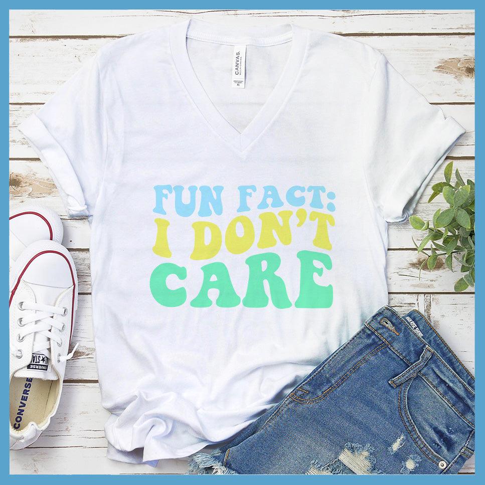 I Don't Care V-Neck - Retro Wavy Colored Edition - Brooke & Belle