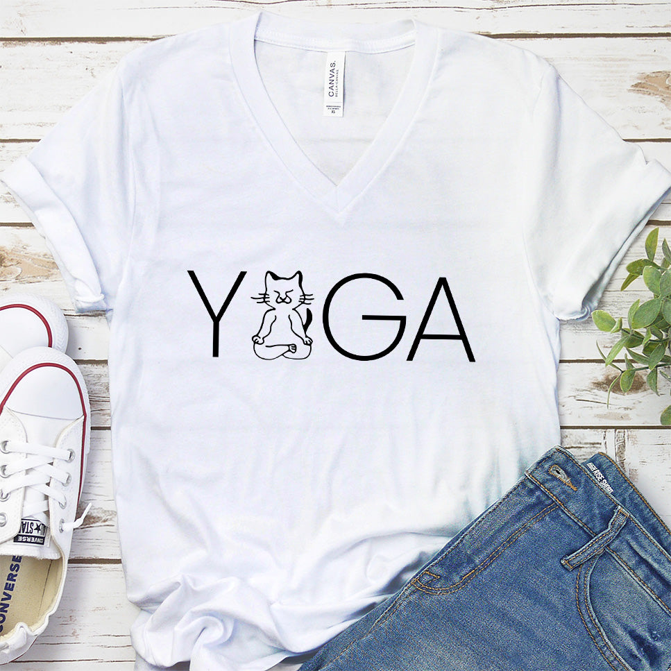 Cat Yoga V-neck