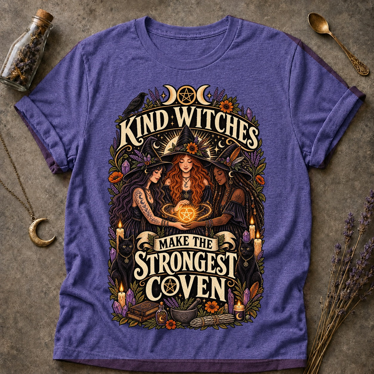 Strongest Coven T-shirt - Heather Purple - Brooke & Belle