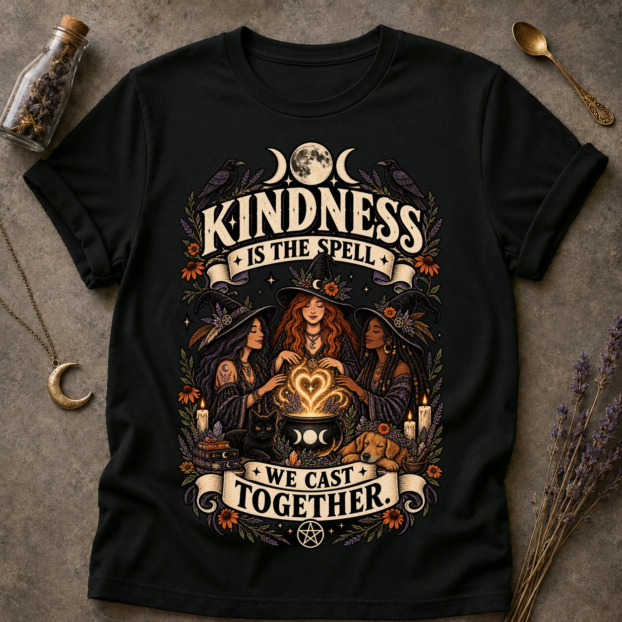 Cast Together T-shirt - Black - Brooke & Belle