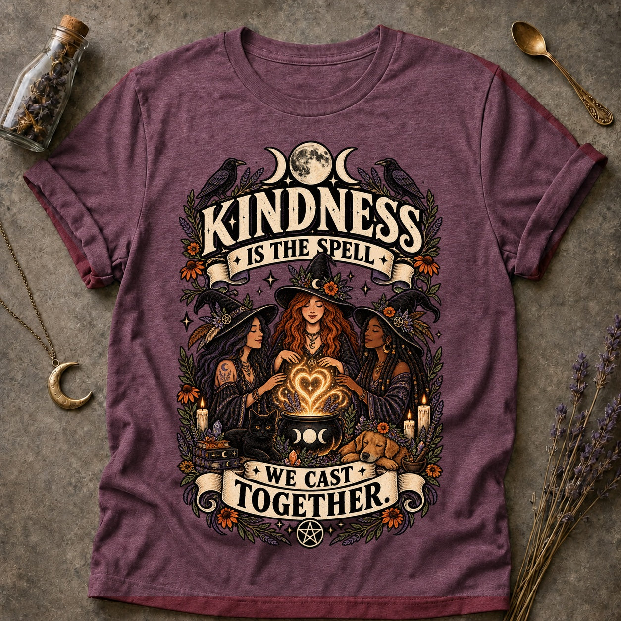 Cast Together T-shirt - Heather Maroon - Brooke & Belle