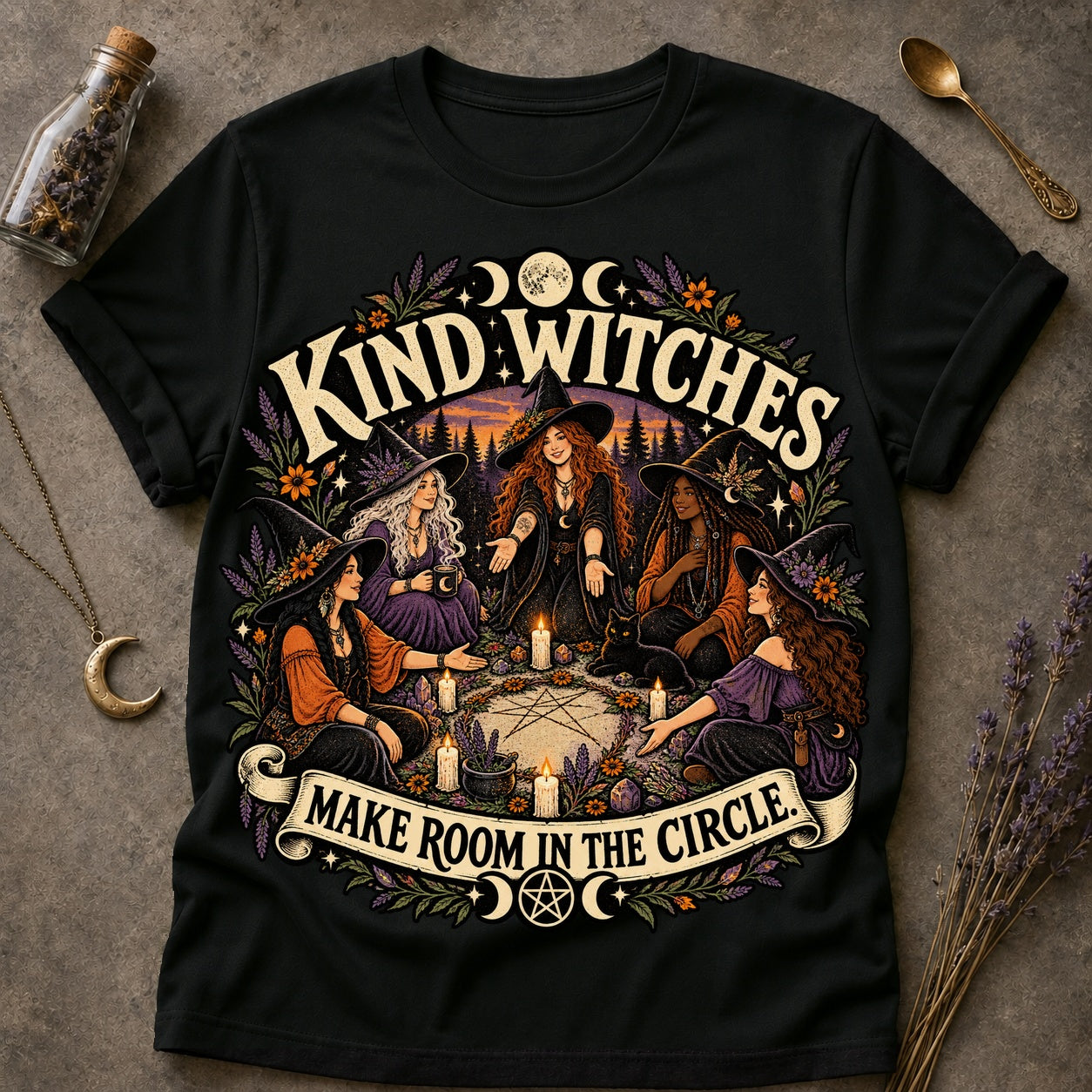 Room In The Circle T-shirt - Black - Brooke & Belle