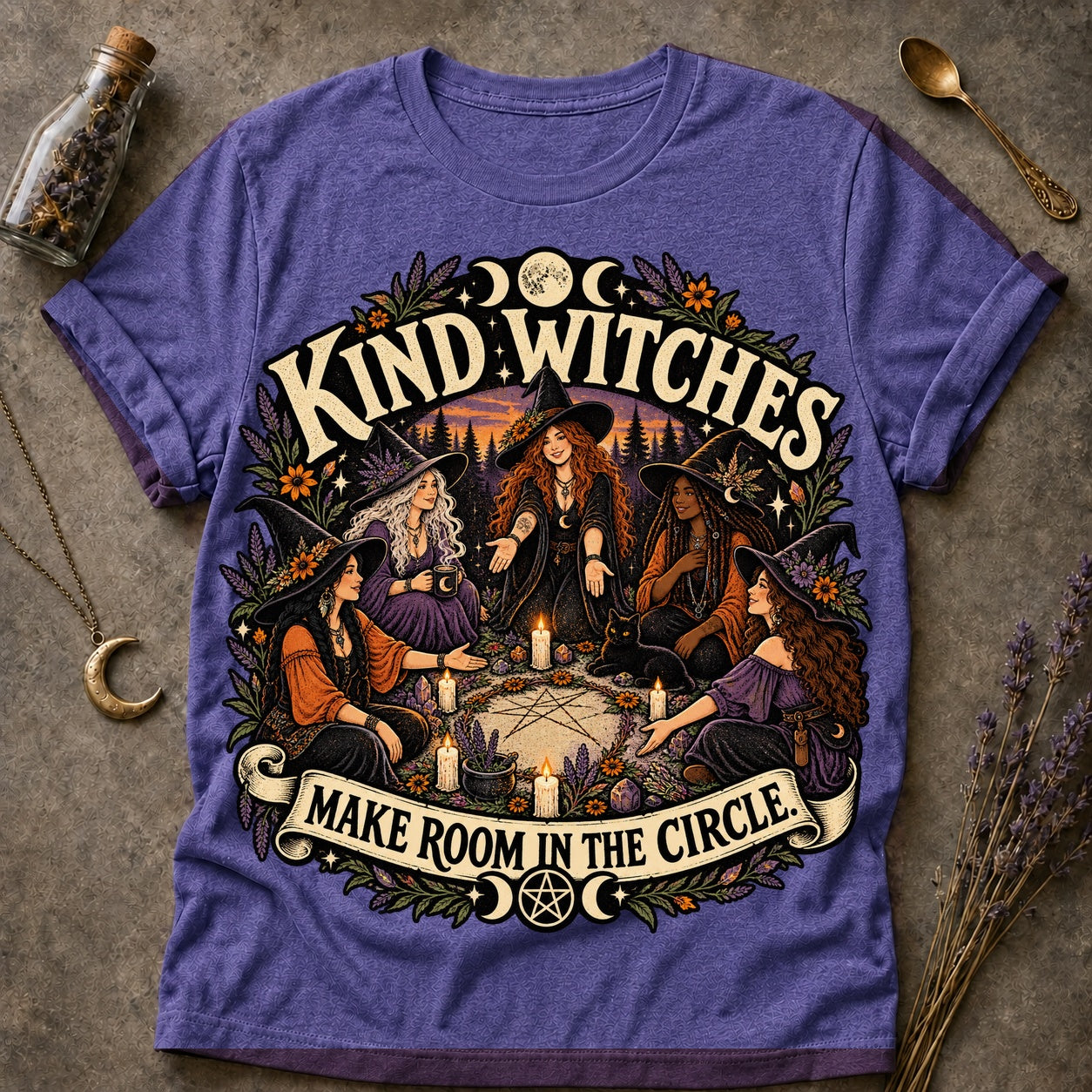 Room In The Circle T-shirt - Heather Purple - Brooke & Belle
