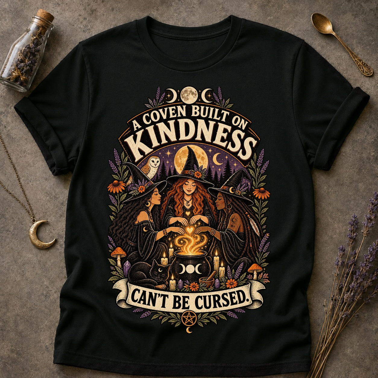 Can't Be Cursed T-shirt - Black - Brooke & Belle