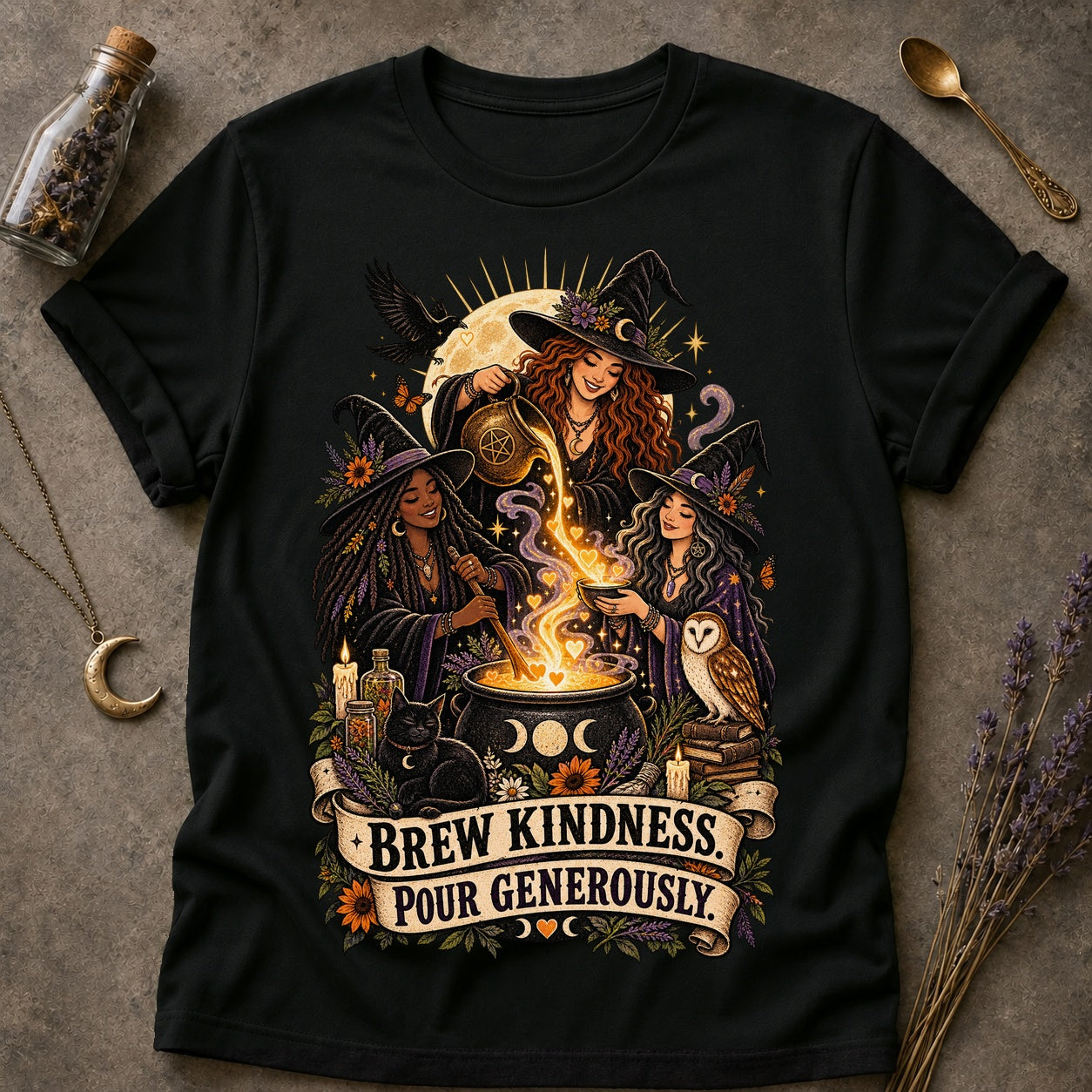 Brew Kindness T-shirt - Black - Brooke & Belle