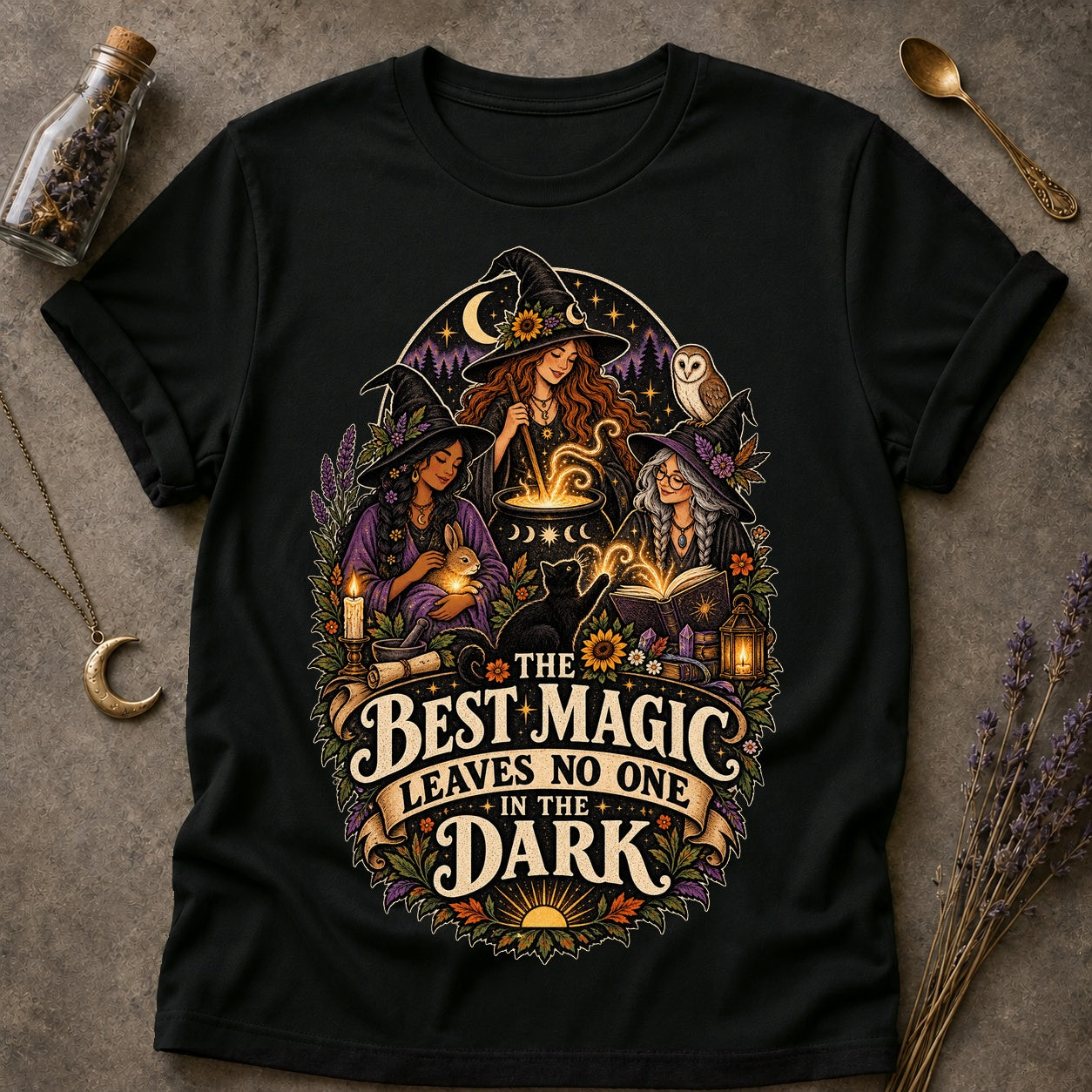 No One In The Dark T-shirt - Black - Brooke & Belle
