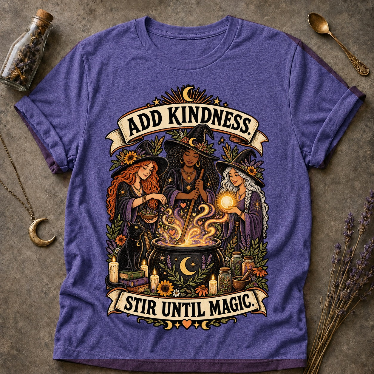 Stir Until Magic T-shirt - Heather Purple - Brooke & Belle