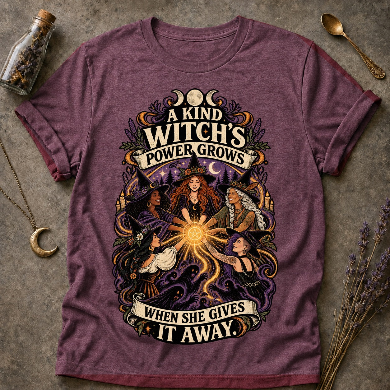 Gives It Away T-shirt - Heather Maroon - Brooke & Belle