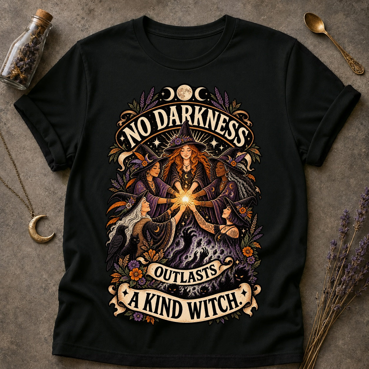 Outlasts The Darkness T-shirt - Black - Brooke & Belle