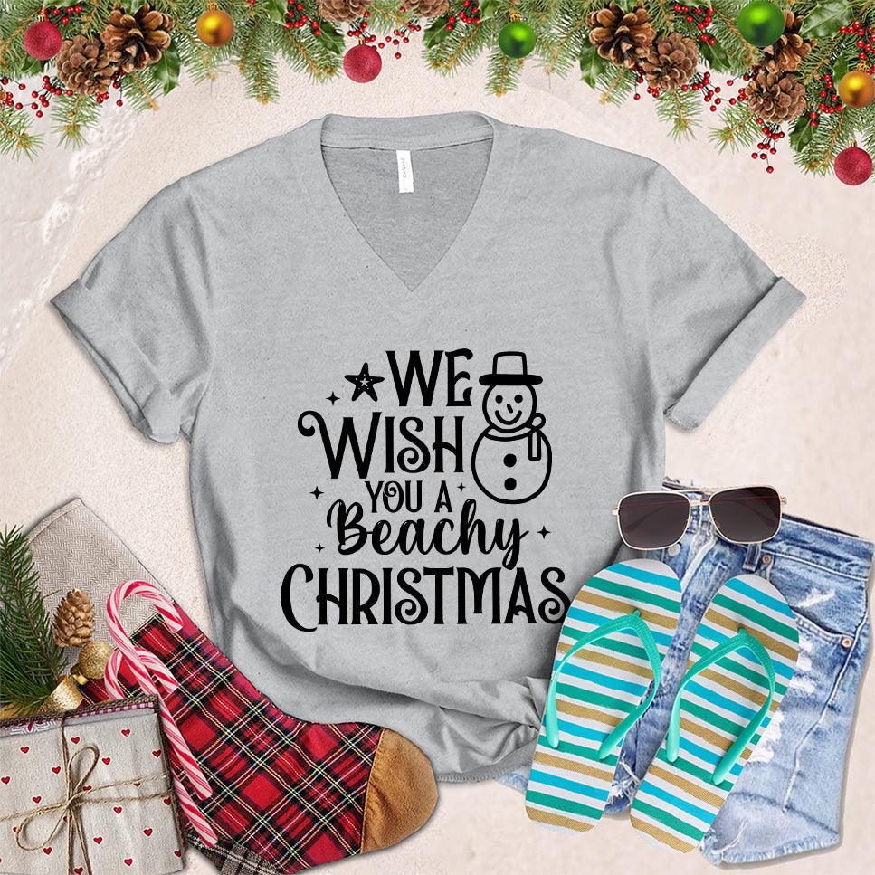 We Wish You A Beachy Christmas V-Neck - Brooke & Belle