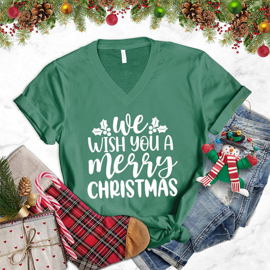 We Wish You A Merry Christmas V-Neck - Brooke & Belle
