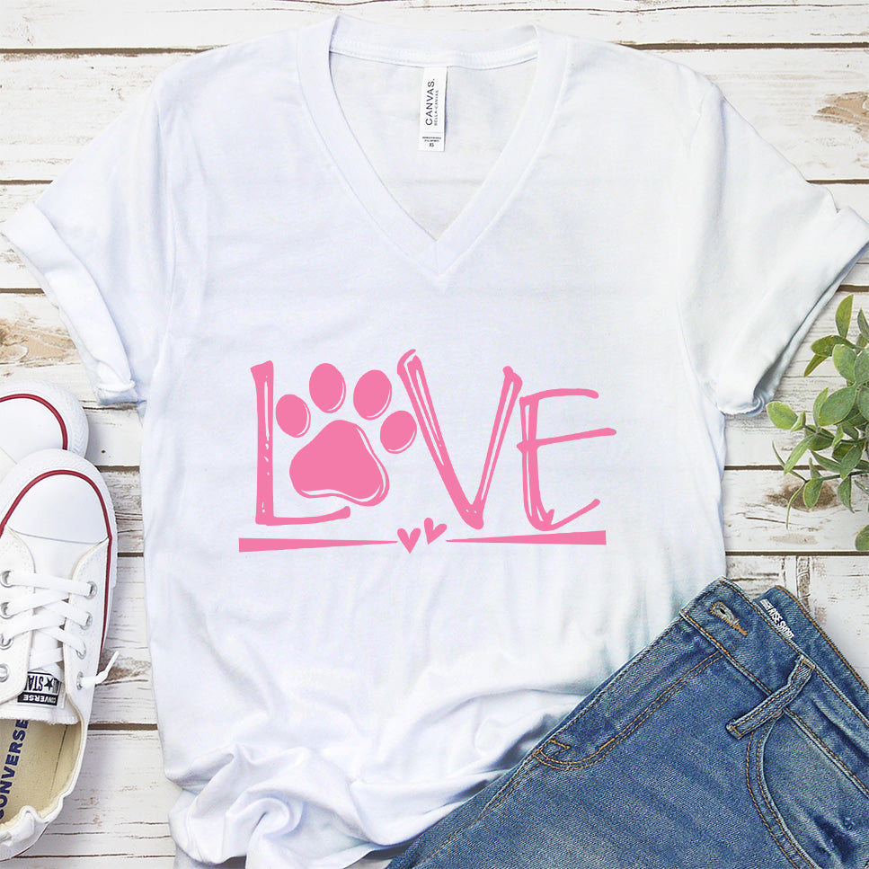 Dog Love V-Neck Pink Edition