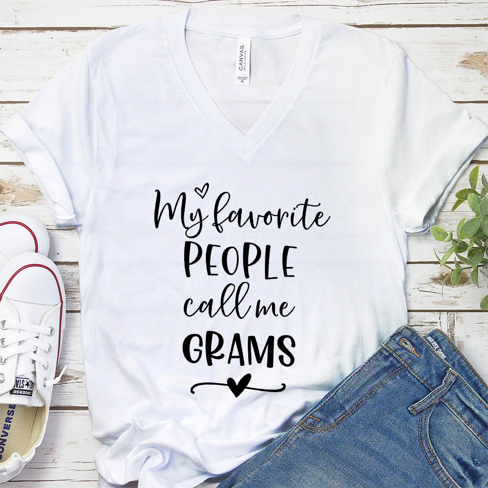 My Favorite People Call Me Grams V-Neck