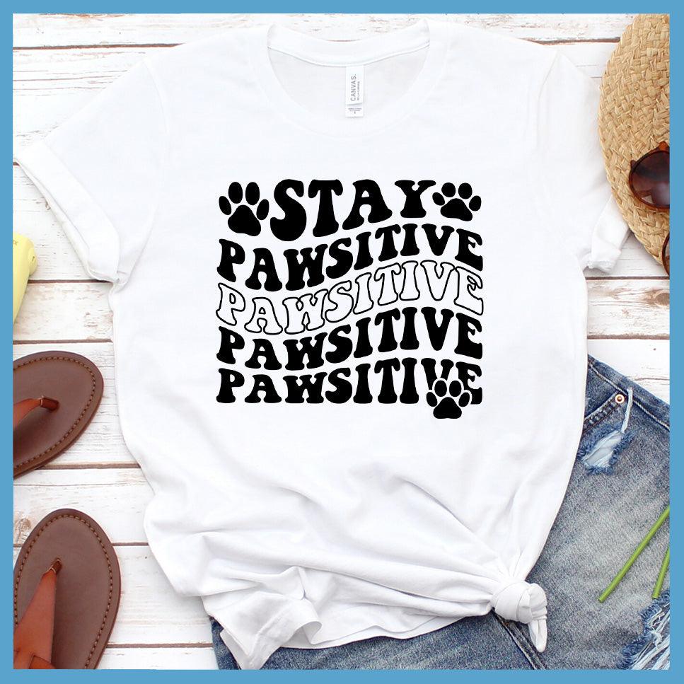 Stay Pawsitive Retro T-Shirt - Brooke & Belle