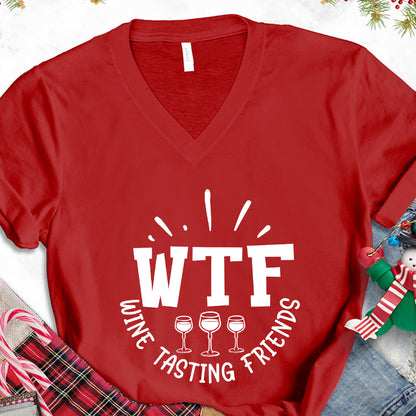 WTF Wine Tasting Friends V-neck