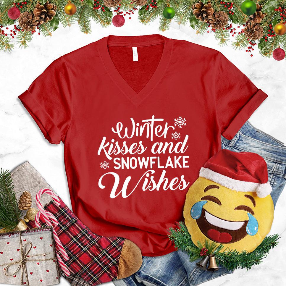 Winter Kisses And Snowflake Wishes V-Neck - Brooke & Belle