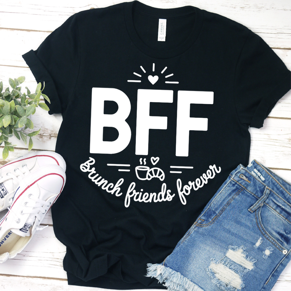 BFF Brunching, Fun, Forever T-Shirt - Black - Brooke & Belle