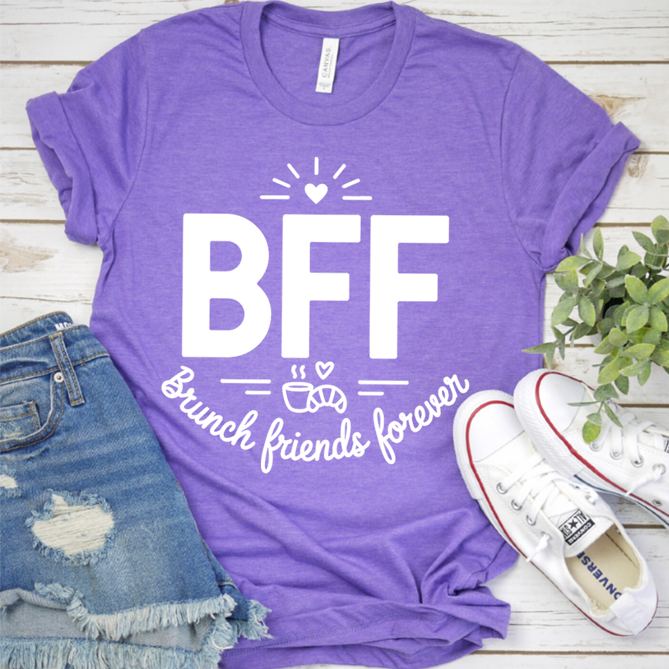 BFF Brunching, Fun, Forever T-Shirt - Heather Purple - Brooke & Belle