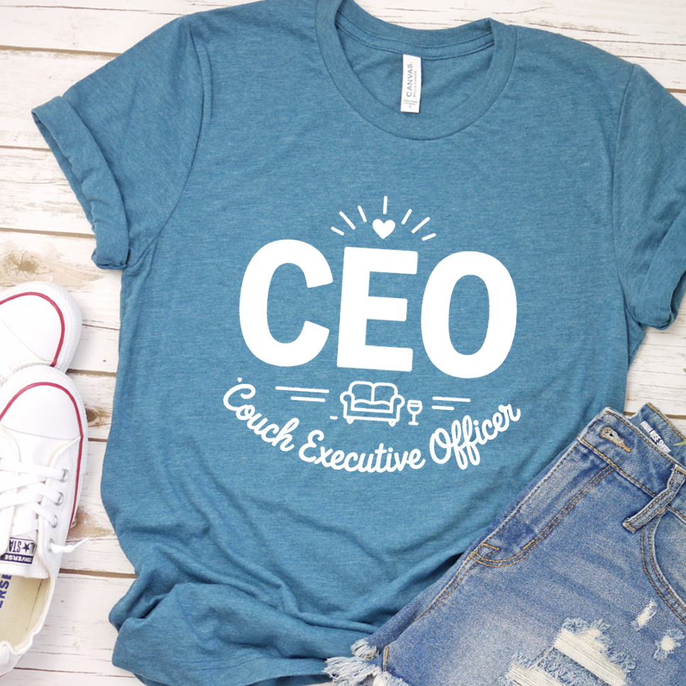 CEO Candles, Evenings, Overindulging T-Shirt - Heather Deep Teal - Brooke & Belle