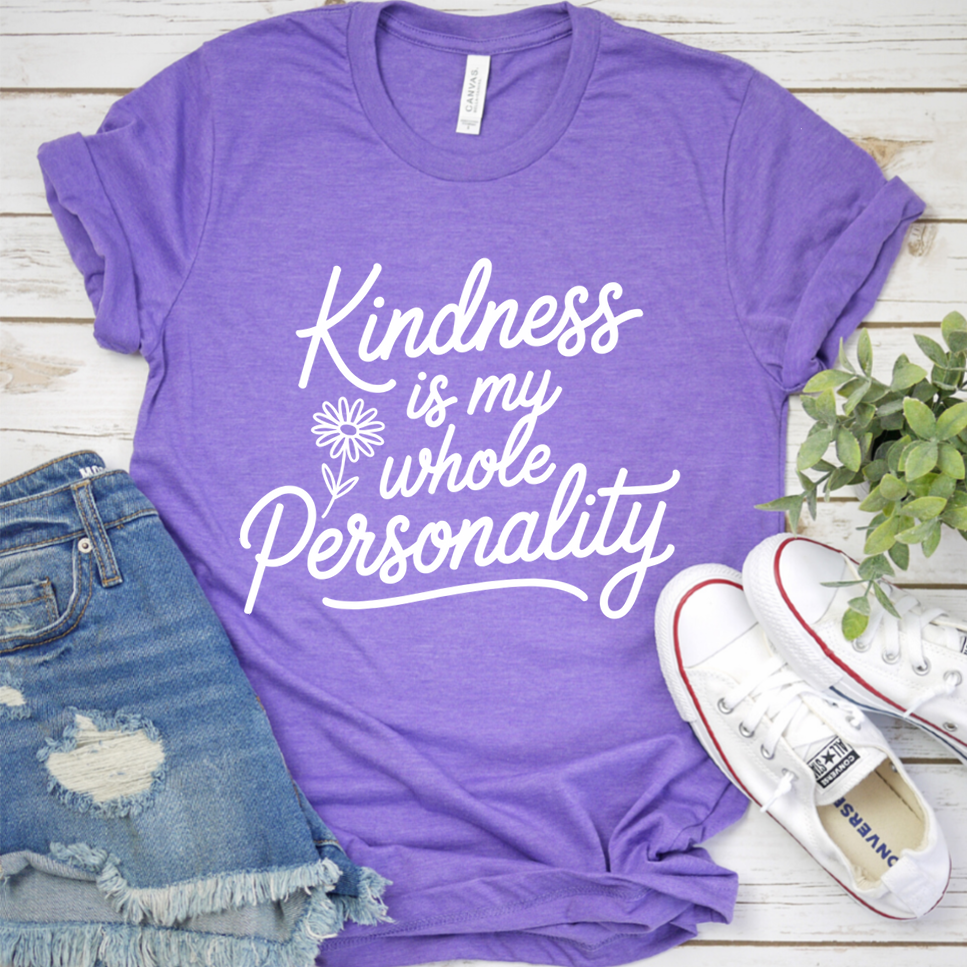 Kindness Is My Whole Personality T-Shirt - Heather Purple - Brooke & Belle