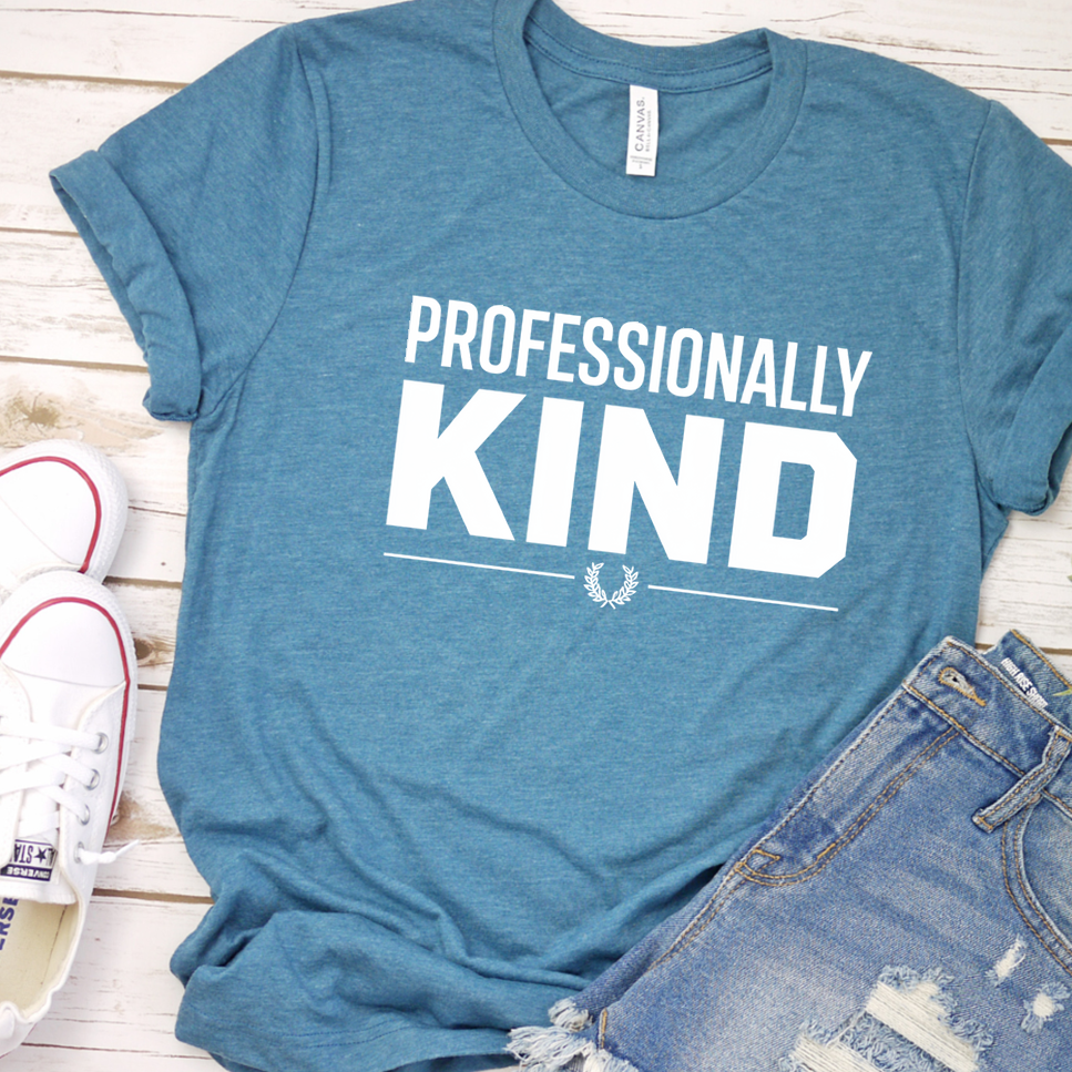 Professionally Kind T-Shirt - Heather Deep Teal - Brooke & Belle