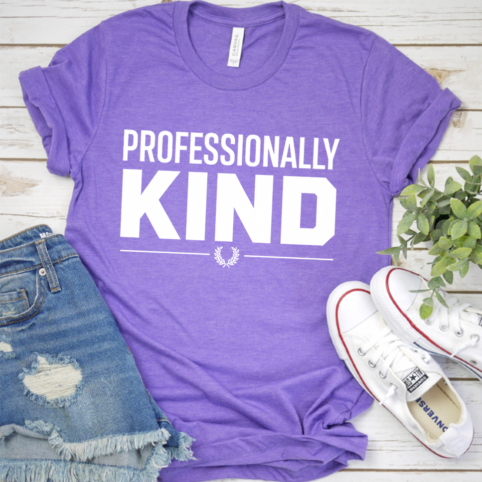 Professionally Kind T-Shirt - Heather Purple - Brooke & Belle