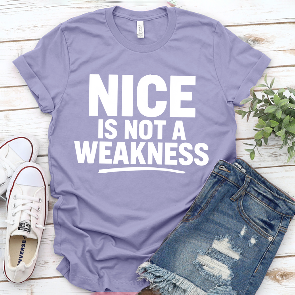 Nice Is Not A Weakness T-Shirt - Dark Lavender - Brooke & Belle