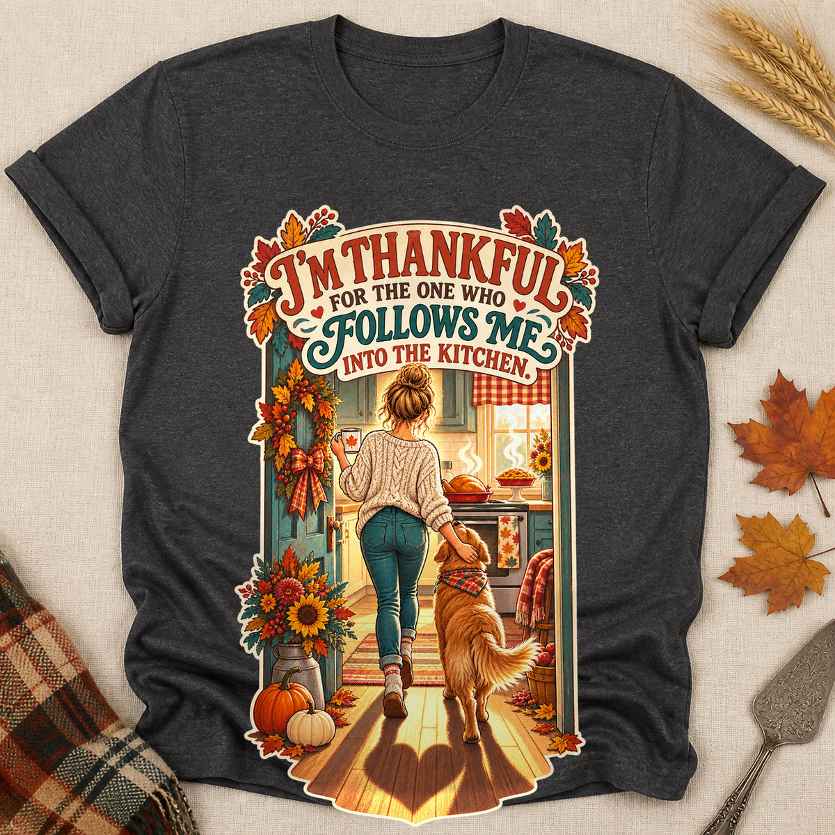 Into The Kitchen T-shirt - Dark Heather - Brooke & Belle