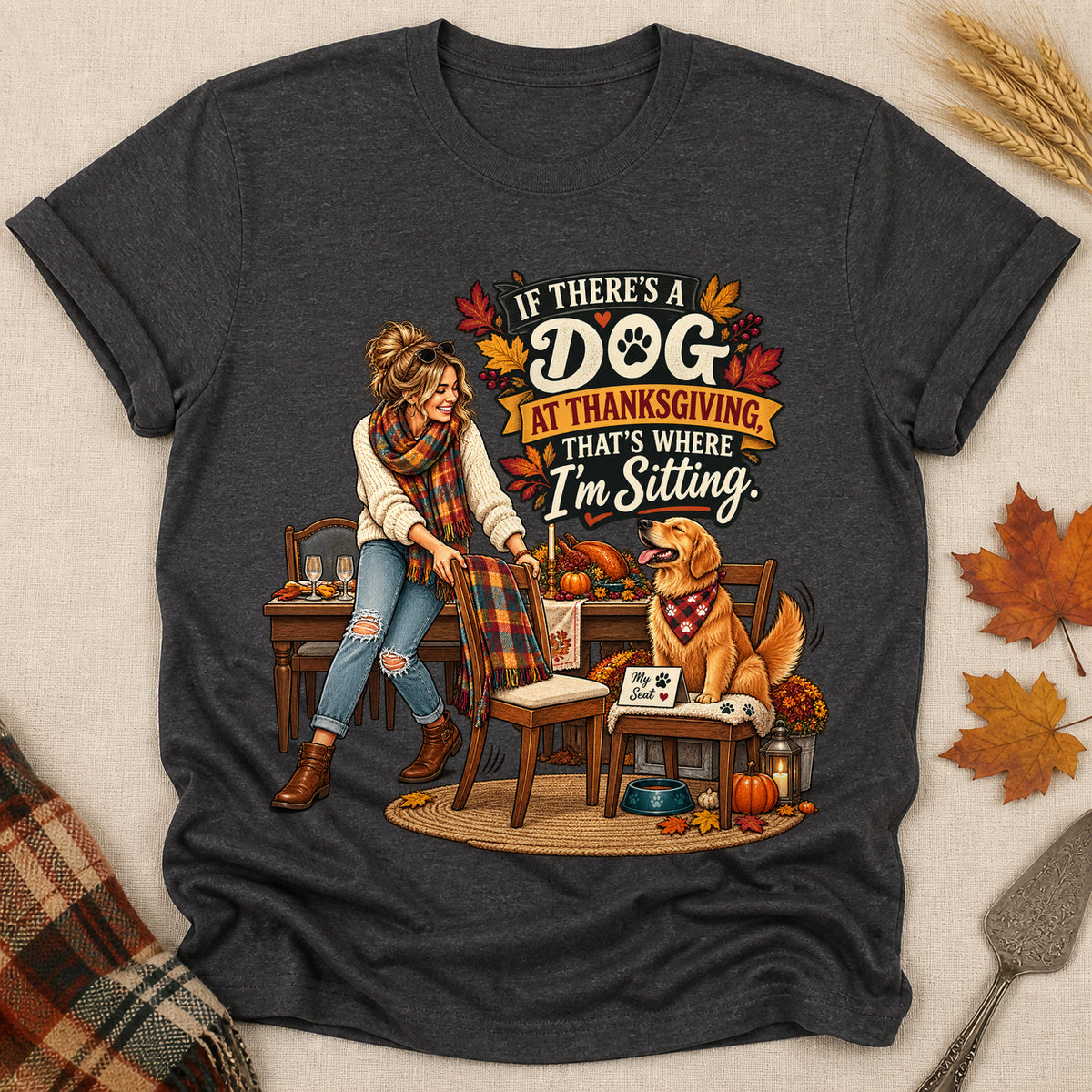 That's Where I'm Sitting T-shirt - Dark Heather - Brooke & Belle