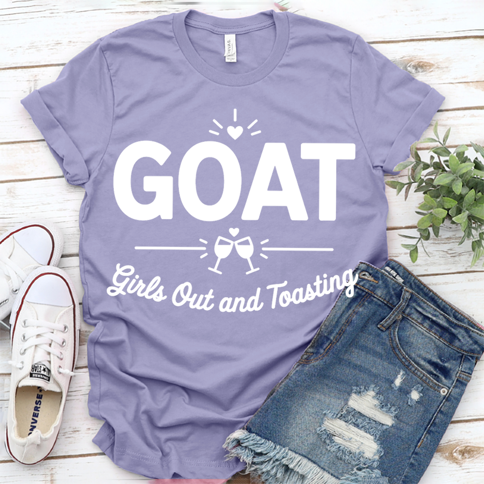 GOAT Girls Out And Toasting T-Shirt - Dark Lavender - Brooke & Belle