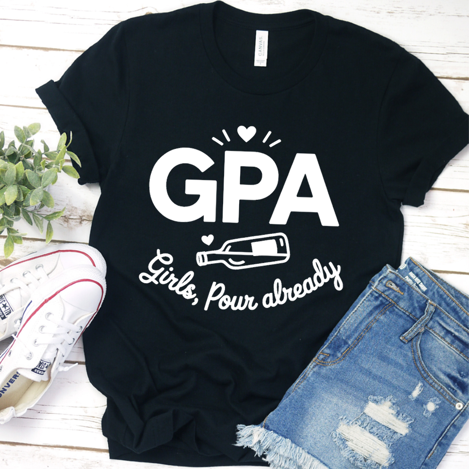 GPA Girls, Pour Already T-Shirt - Black - Brooke & Belle
