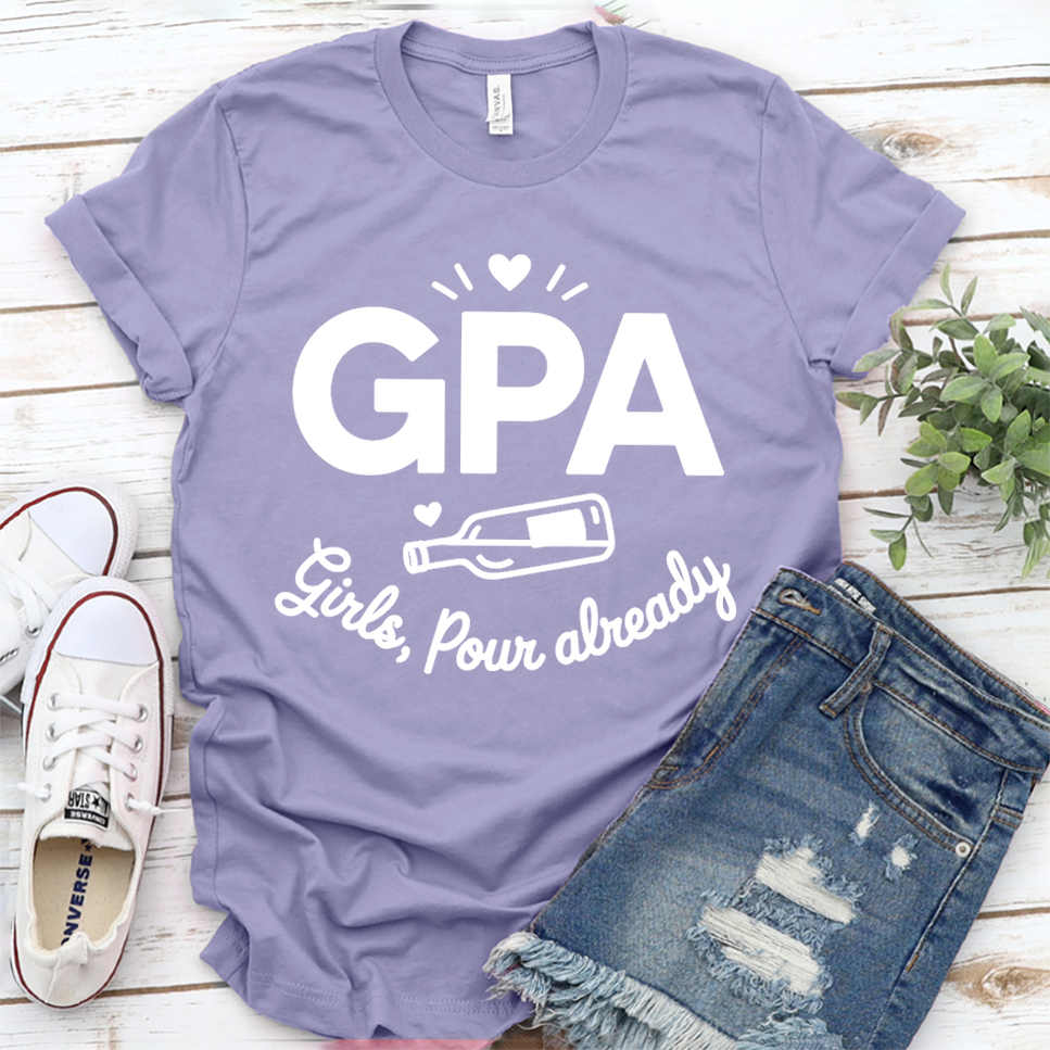 GPA Girls, Pour Already T-Shirt - Dark Lavender - Brooke & Belle