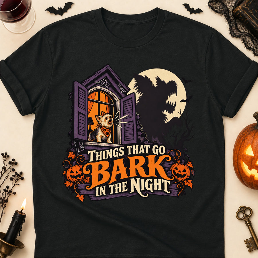 Things That Go Bark In The Night Colored Print T-Shirt