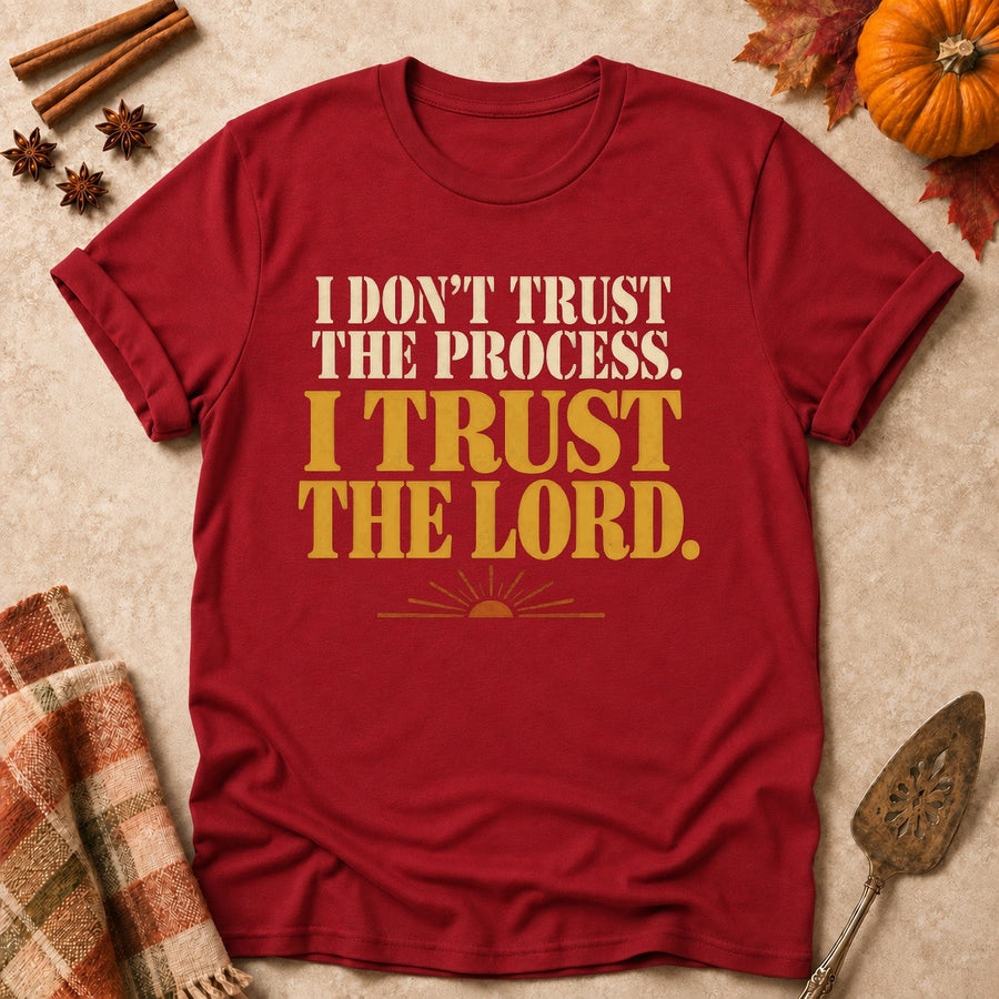 I Don't Trust The Process. I Trust The Lord. Colored Print T-Shirt