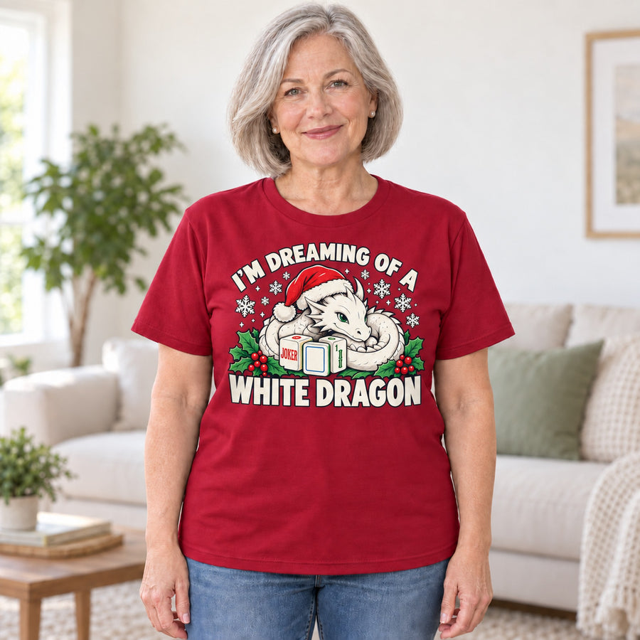 I'm Dreaming Of A White Dragon Mahjong T-Shirt