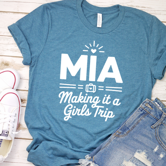 MIA Making It A Girls Trip T-Shirt - Heather Deep Teal - Brooke & Belle