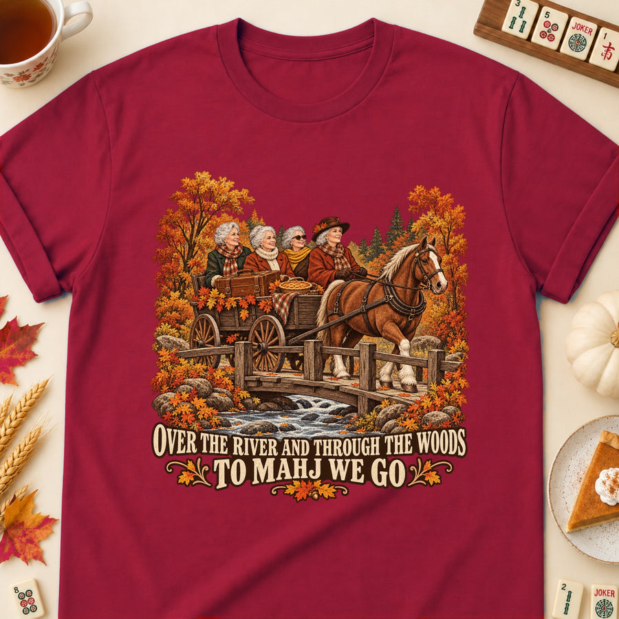 Over The River And Through The Woods To Mahj Mahjong T-Shirt