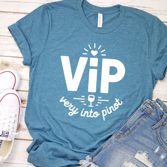 VIP Very Into Prosecco T-Shirt - Heather Deep Teal - Brooke & Belle