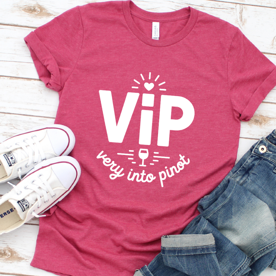 VIP Very Into Prosecco T-Shirt - Heather Raspberry - Brooke & Belle