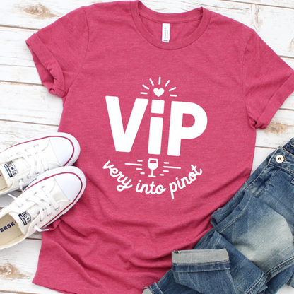 VIP Very Into Prosecco T-Shirt - Heather Raspberry - Brooke & Belle