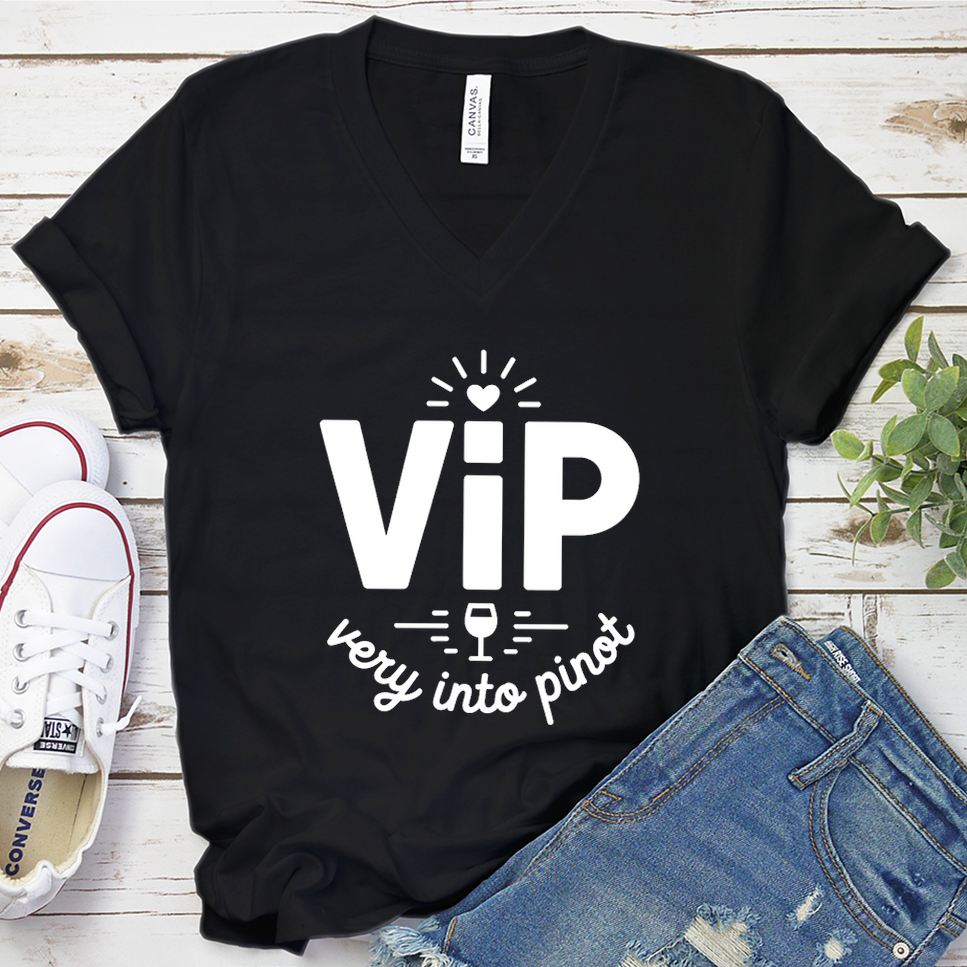 VIP Very Into Prosecco V-Neck - Black - Brooke & Belle