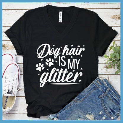 Dog Hair Is My Glitter V-neck - Brooke & Belle