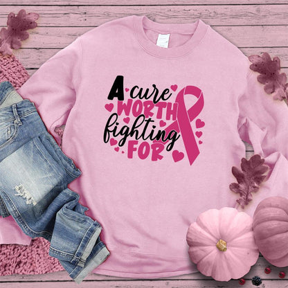 A Cure Worth Fighting For Colored Edition Sweatshirt - Brooke & Belle