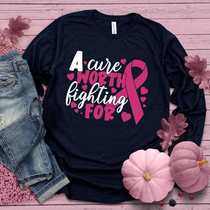 A Cure Worth Fighting For Colored Edition Long Sleeves - Brooke & Belle