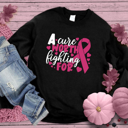 A Cure Worth Fighting For Colored Edition Sweatshirt - Brooke & Belle