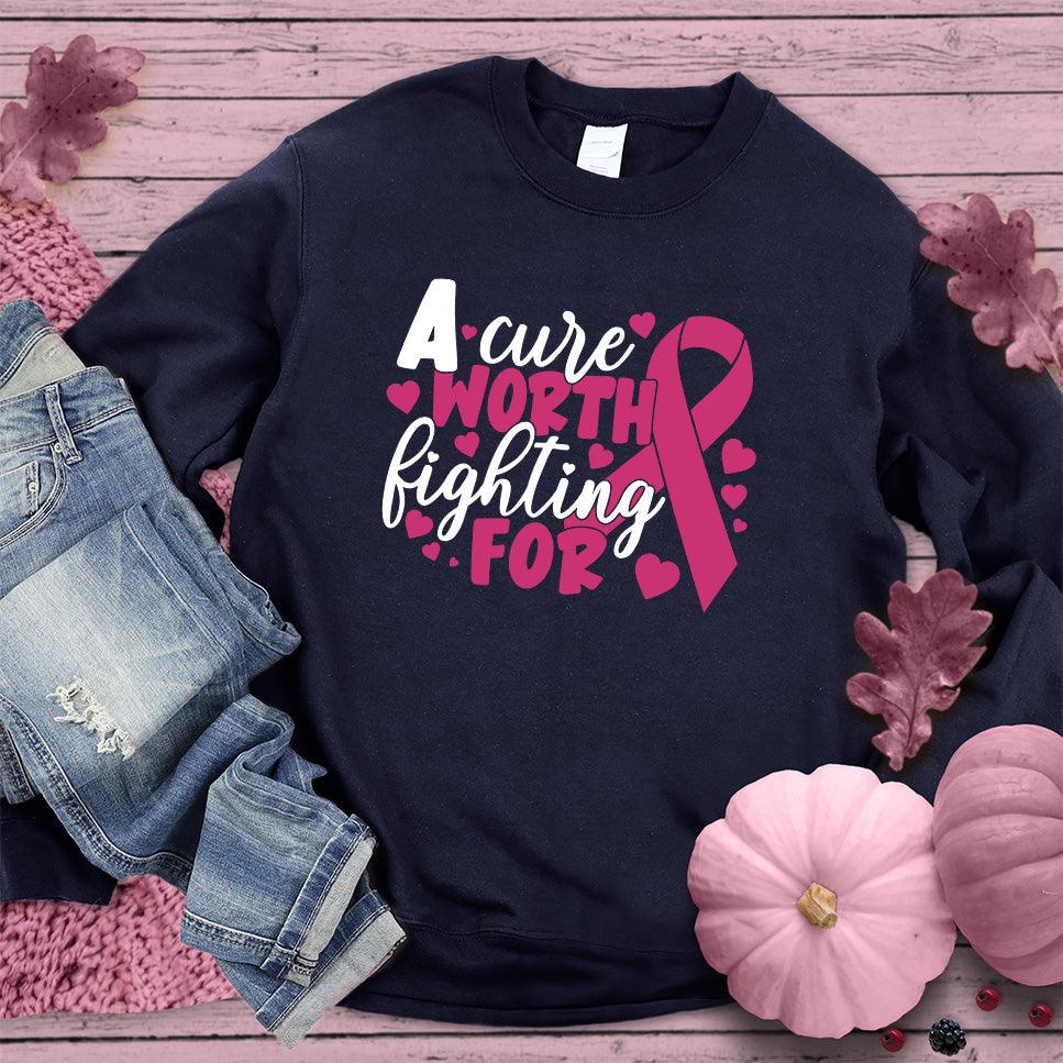 A Cure Worth Fighting For Colored Edition Sweatshirt - Brooke & Belle