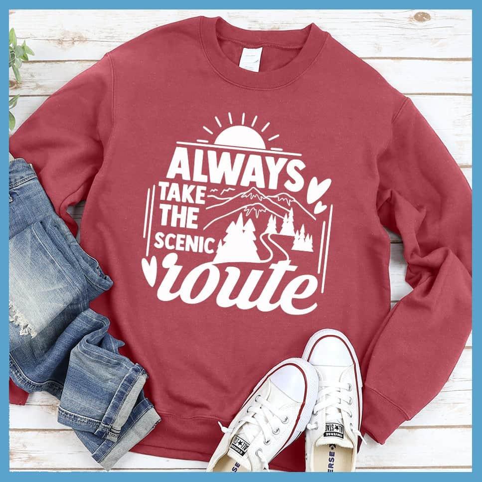 Always Take The Scenic Route Sweatshirt - Brooke & Belle