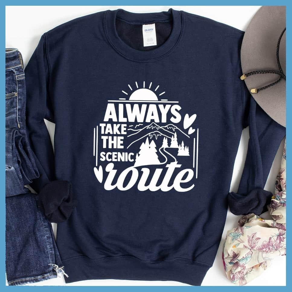 Always Take The Scenic Route Sweatshirt - Brooke & Belle