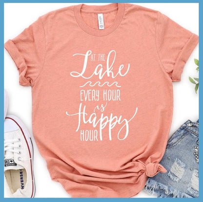 At The Lake Every Hour Is Happy Hour T-Shirt - Brooke & Belle